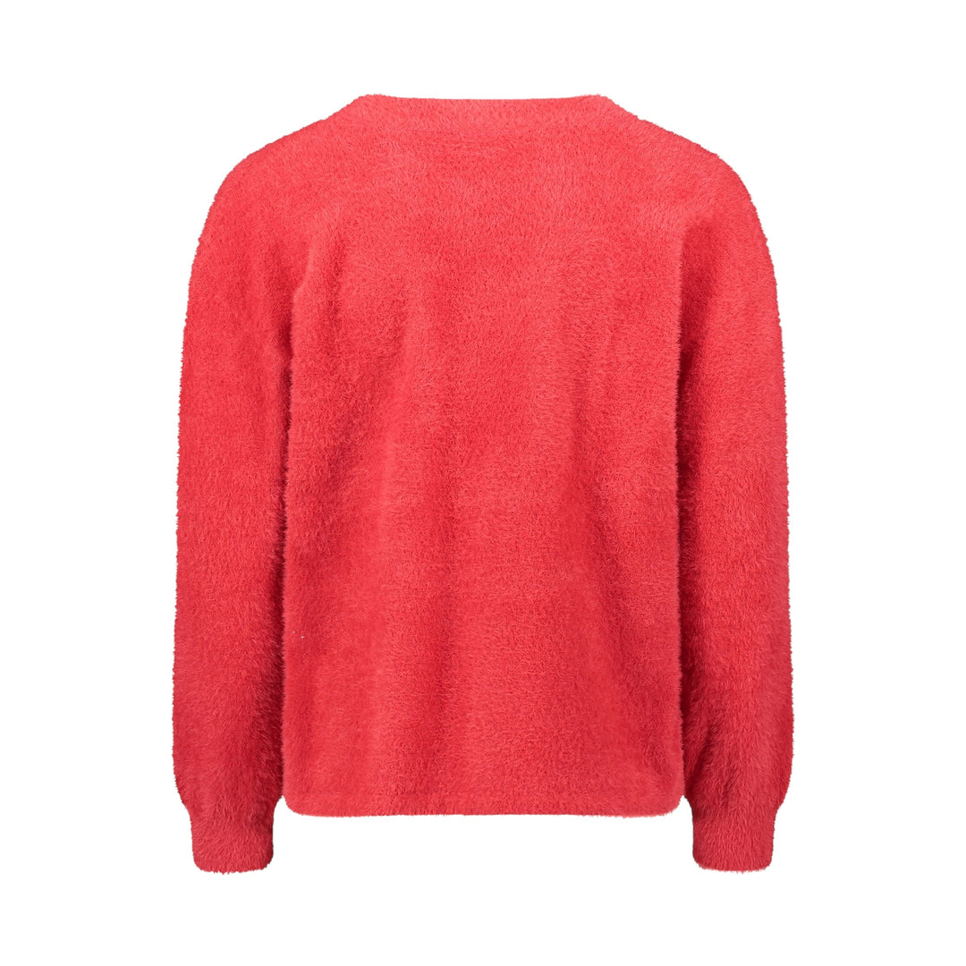Betty Barclay Furry V Neck Sweater Red