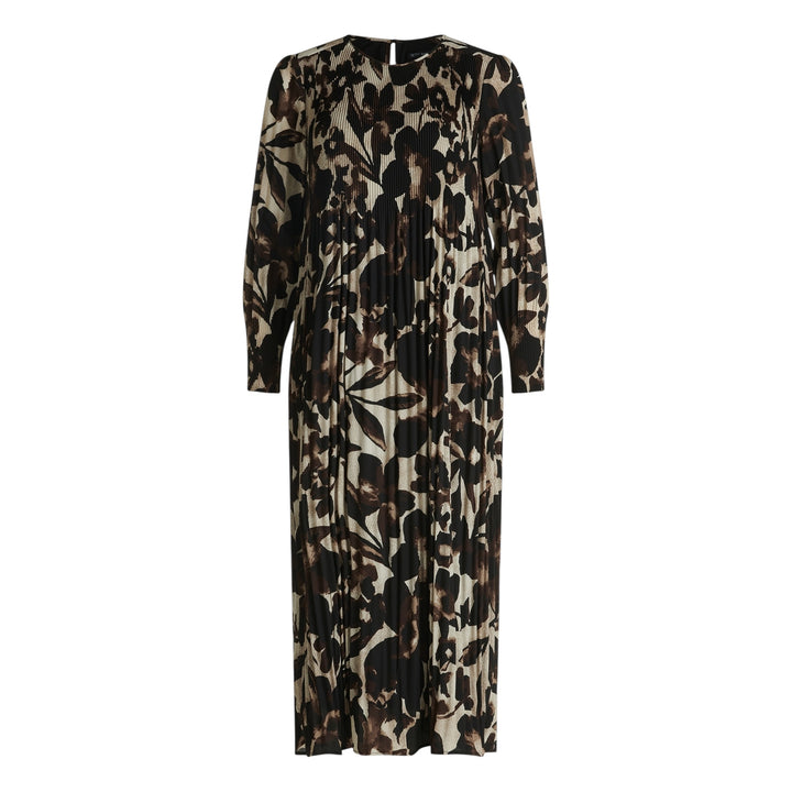 Betty Barclay Pleated Dress Brown