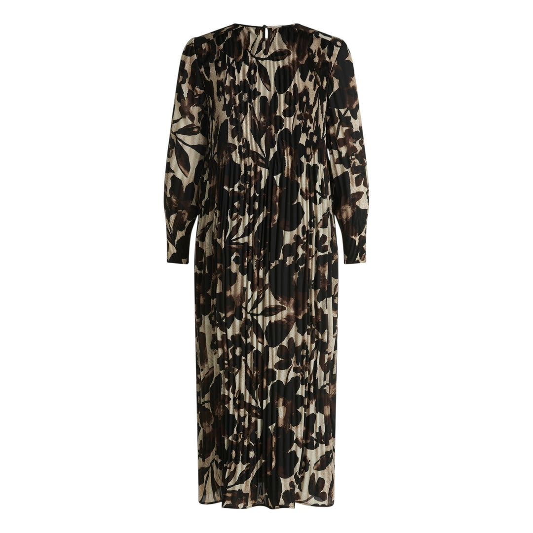Betty Barclay Pleated Dress Brown