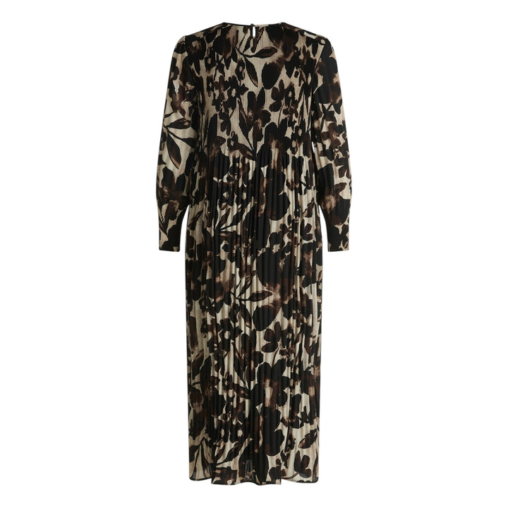 Betty Barclay Pleated Dress Brown