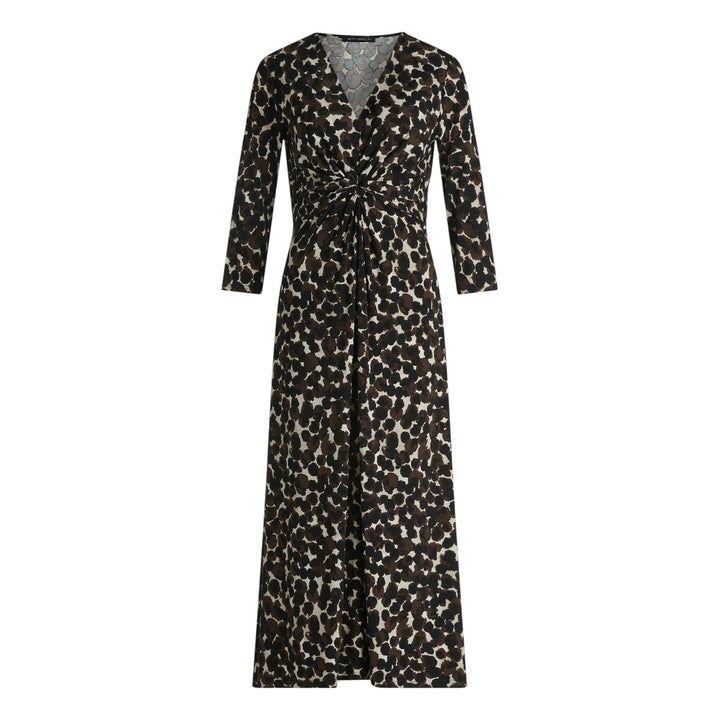Betty Barclay Ruched Dress Brown