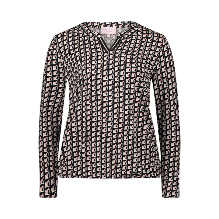 Betty Barclay So Cosy Open Neck Top Pink
