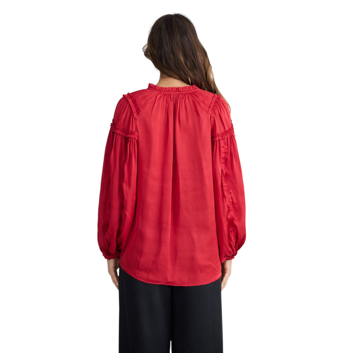 Brave+True Ritz Blouse Cherry