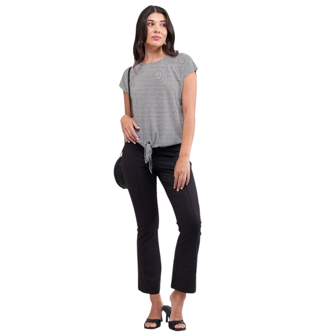 Foil Close Ties Top Black Stripe