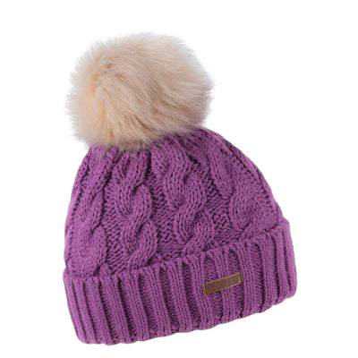 Sabbot Linda Faux Fur Bobble Hat Purple