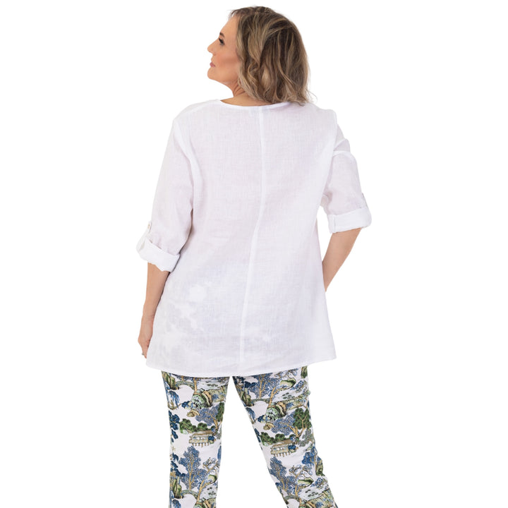 Calypso Flat Front Trousers 7/8th Tokyo Spring  Print