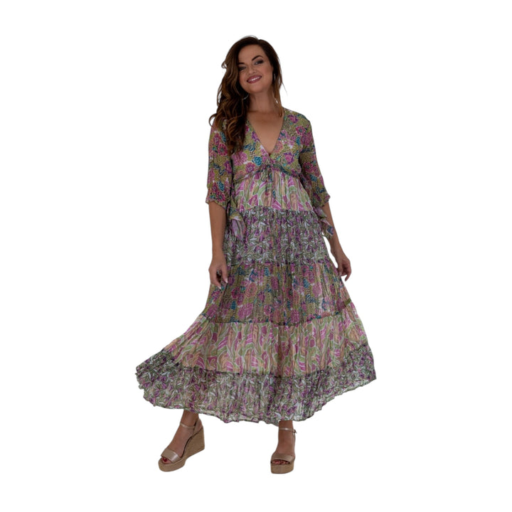 Calypso Romantic Maxi Dress Lilac