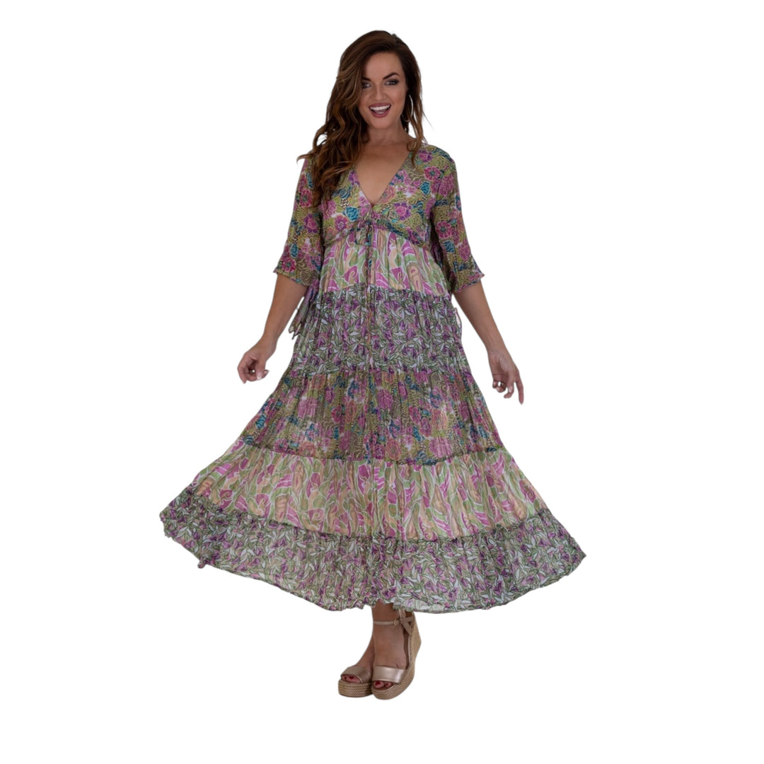 Calypso Romantic Maxi Dress Lilac