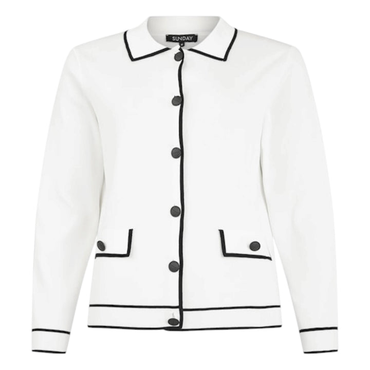 Sunday Cardigan with Collar Cream