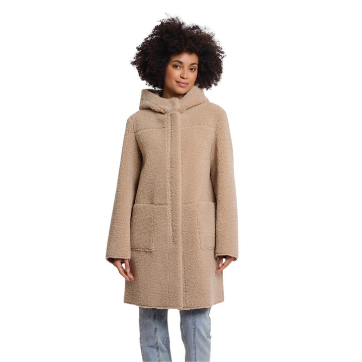 Rino & Pelle Alina Long Reversible Coat Oat