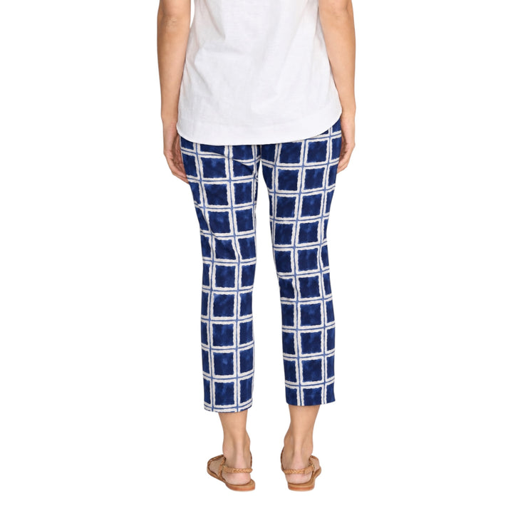 Foil Fuss Free Capri Trousers Block Buster Print