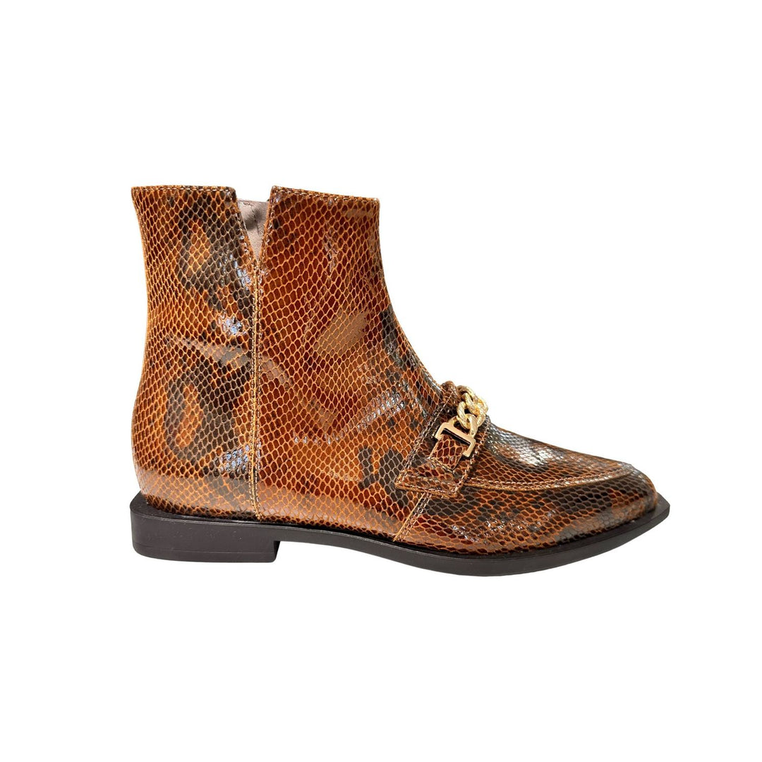 DL Sport Snakeprint Leather Ankle Boot