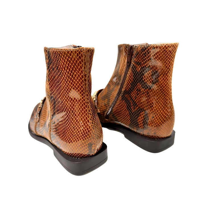 DL Sport Snakeprint Leather Ankle Boot