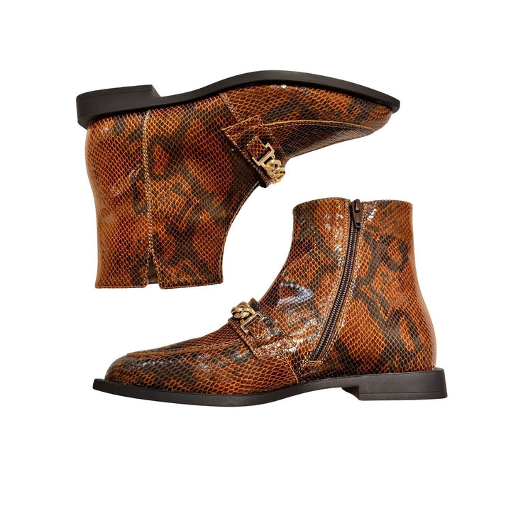 DL Sport Snakeprint Leather Ankle Boot