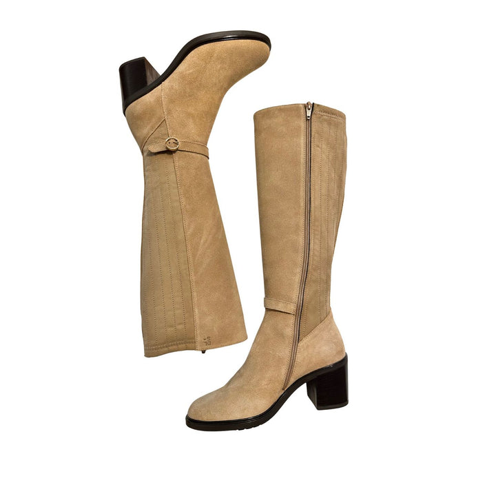 DL Sport Suede Knee Boot Beige