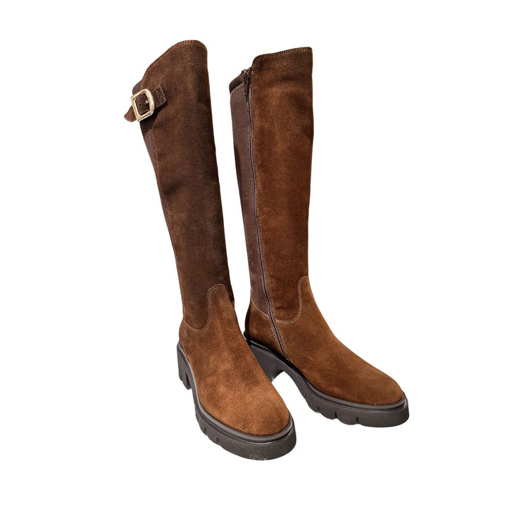 DL Sport Suede Knee Boot Chocolate Brown