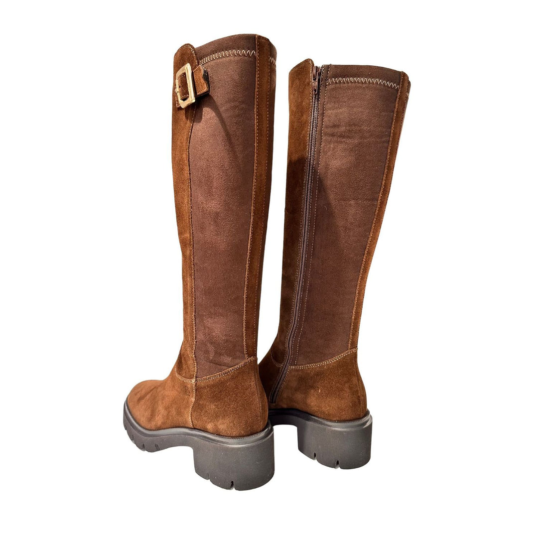 DL Sport Suede Knee Boot Chocolate Brown