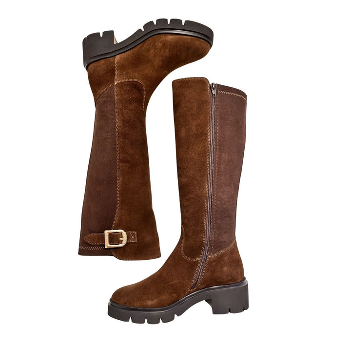 DL Sport Suede Knee Boot Chocolate Brown