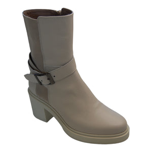 DL Sport Buckle Leather Boot Ivory