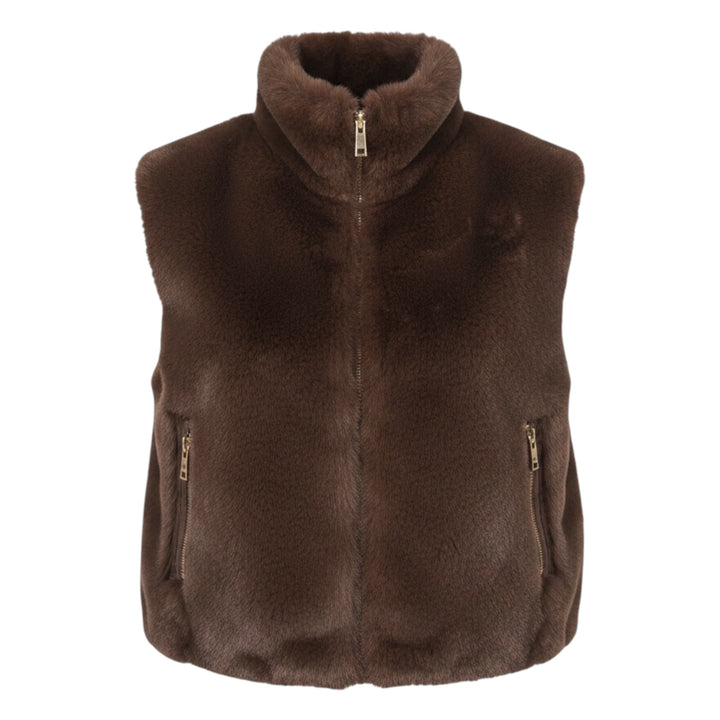 Rino & Pelle Nikki Short Waistcoat Coffee Roast