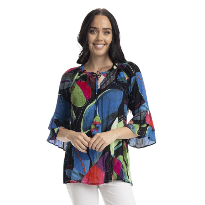 Orientique Seychelles Tie Neck Top