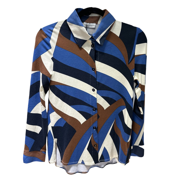 Maria Bellentani Milano Geometric Print Blouse