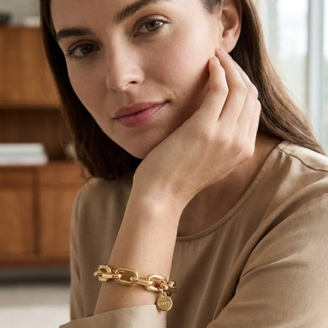 Envy Chunky Chain Link Bracelet Gold