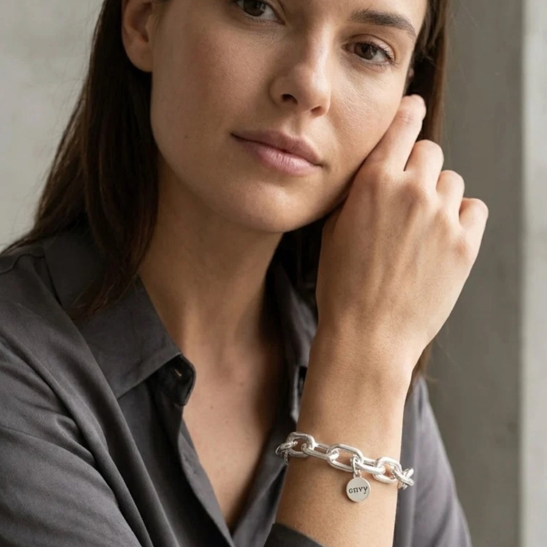 Envy Chunky Chain Link Bracelet Silver