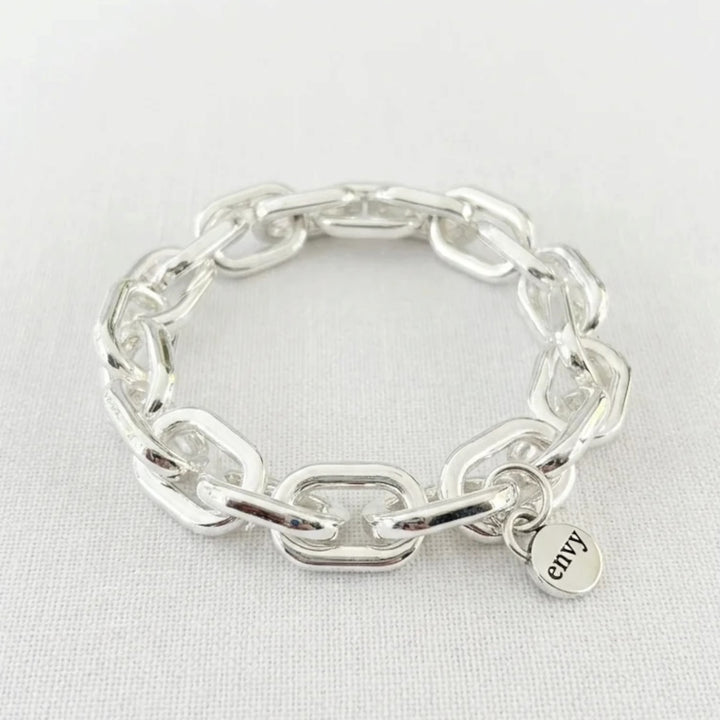 Envy Chunky Chain Link Bracelet Silver