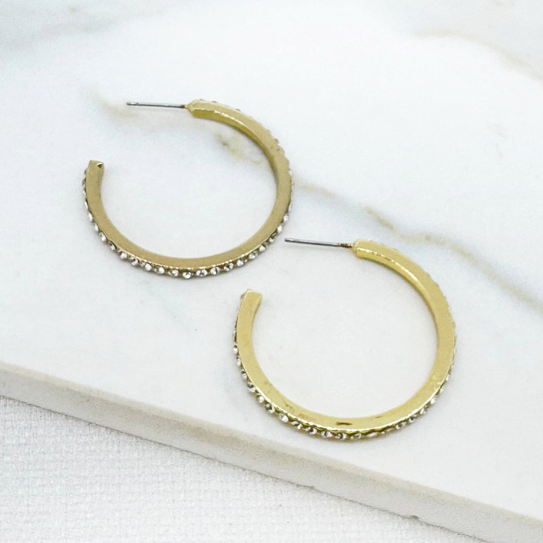 Envy Diamonte Hoop Earring Gold