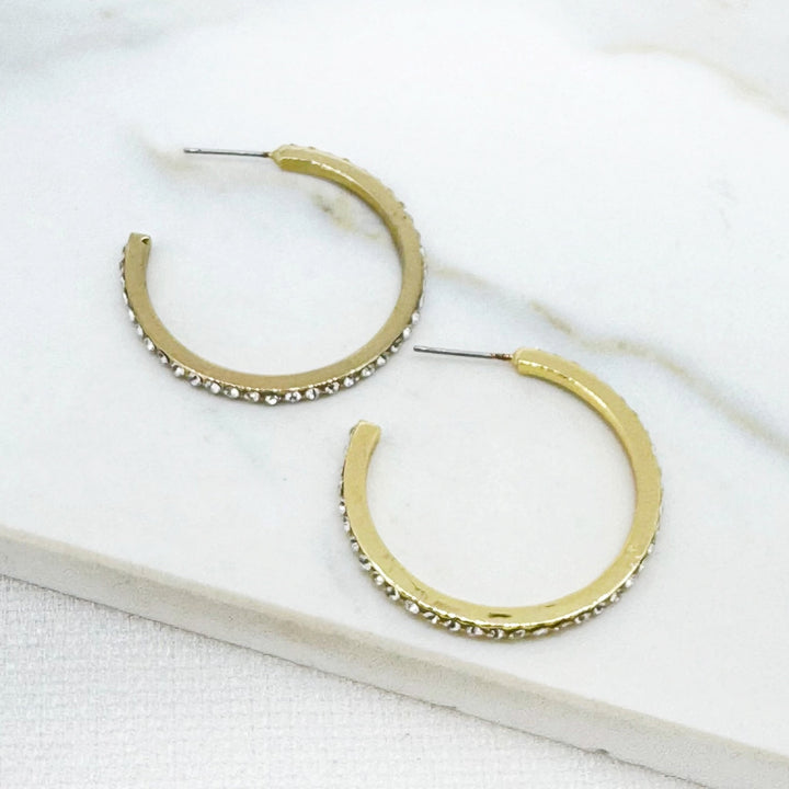 Envy Diamonte Hoop Earring Gold