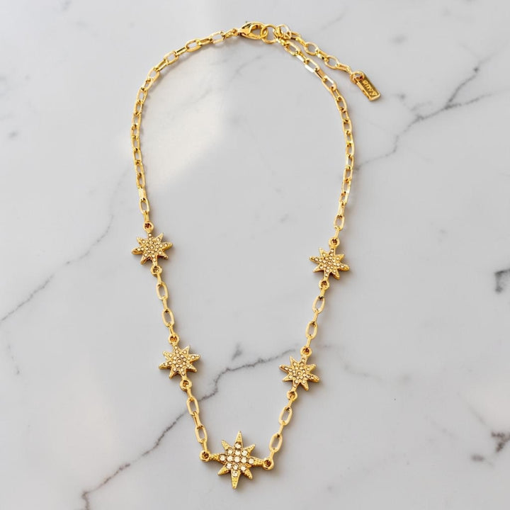 Envy Diamonte Star Necklace Gold