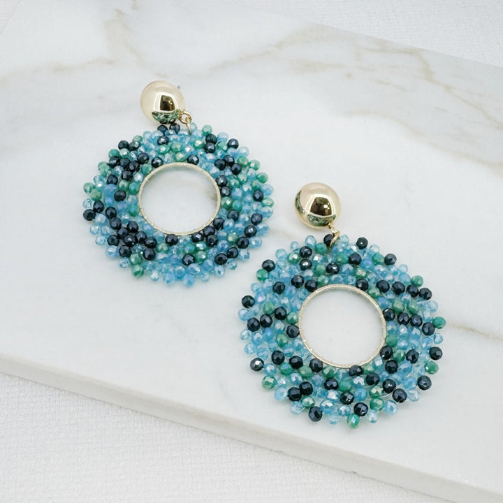 Envy Faceted Bead Earring Turquoise