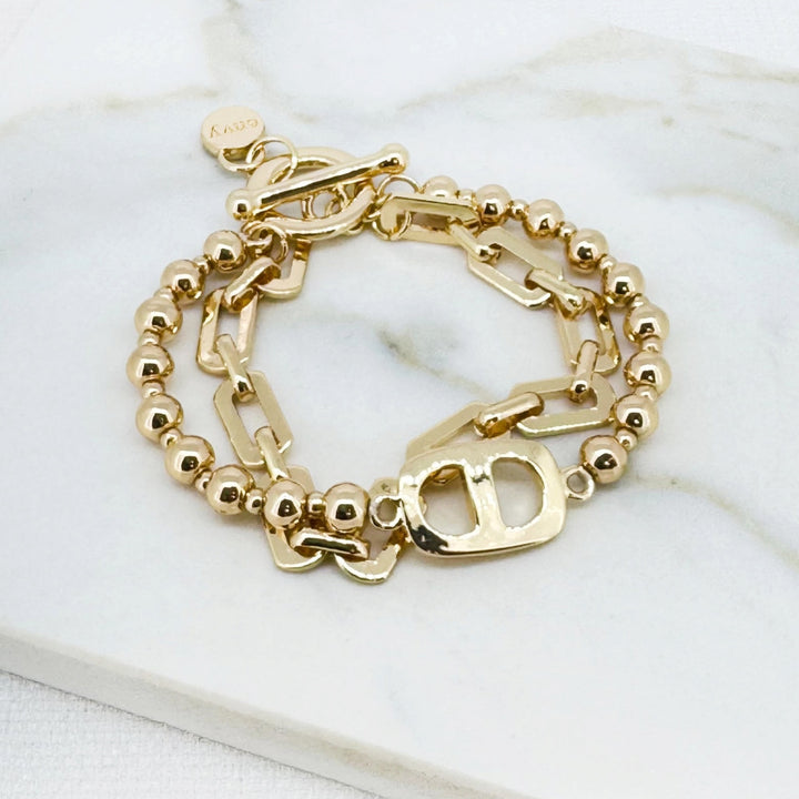 Envy Gold Chain and Ball Bracelet