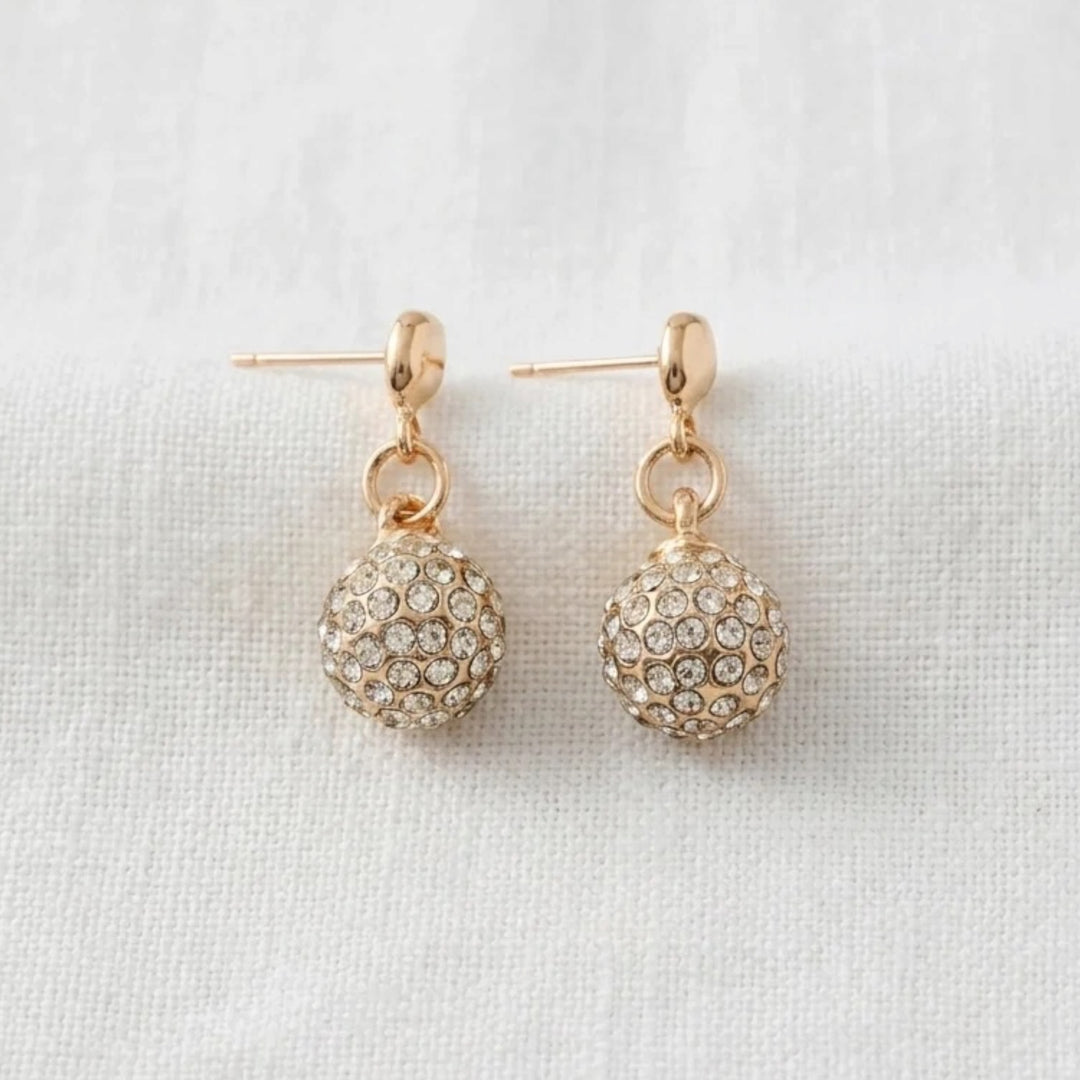 Envy Gold Earring with Diamonte Dropper