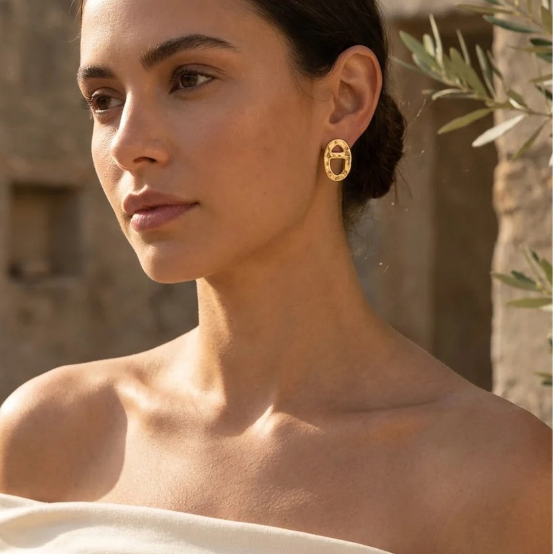 Envy Gold Oval Earring