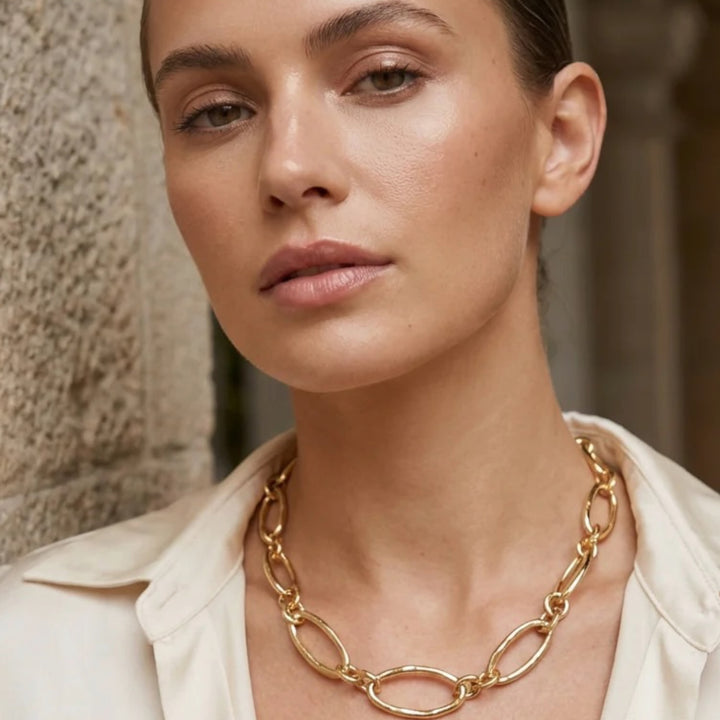 Envy Large Loop Link Necklace Gold