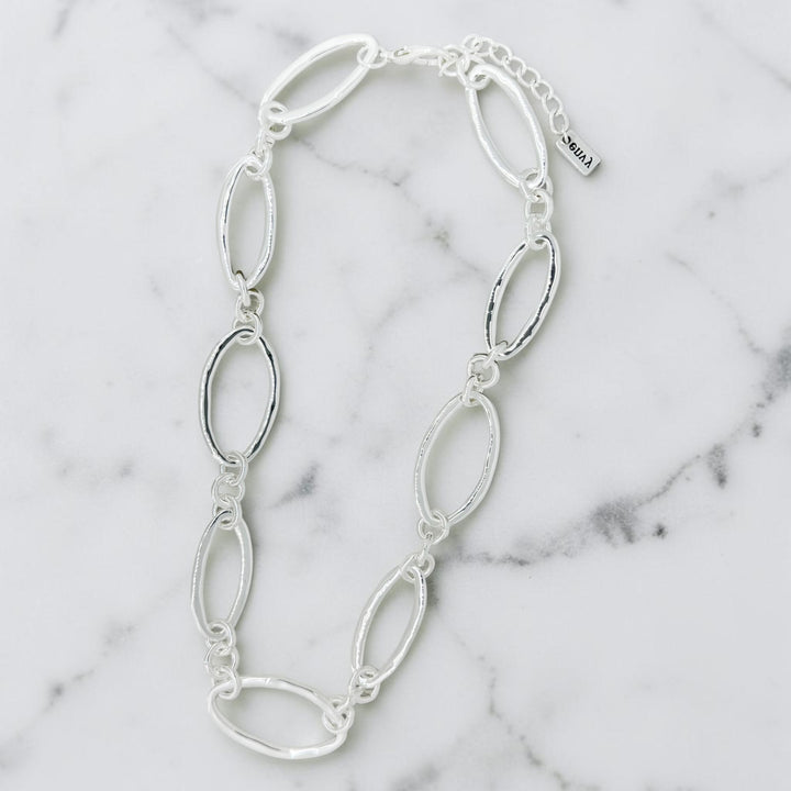 Envy Large Loop Link Necklace Silver
