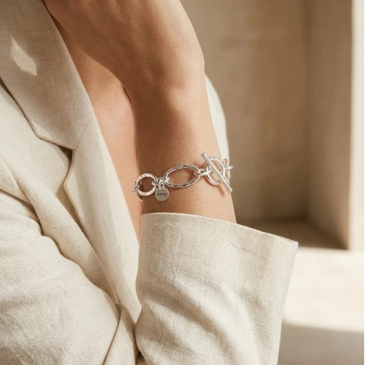 Envy Large Loop T-Bar Bracelet Silver