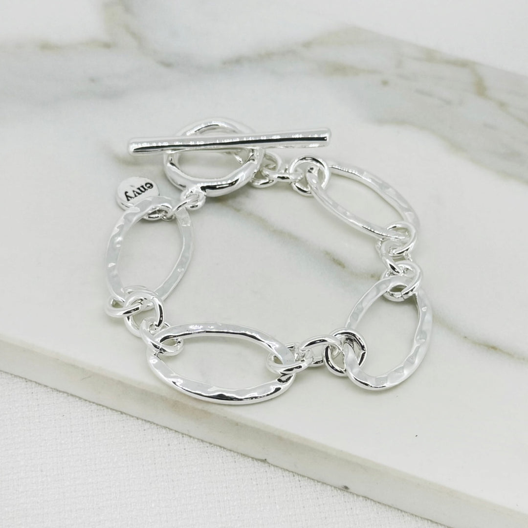 Envy Large Loop T-Bar Bracelet Silver