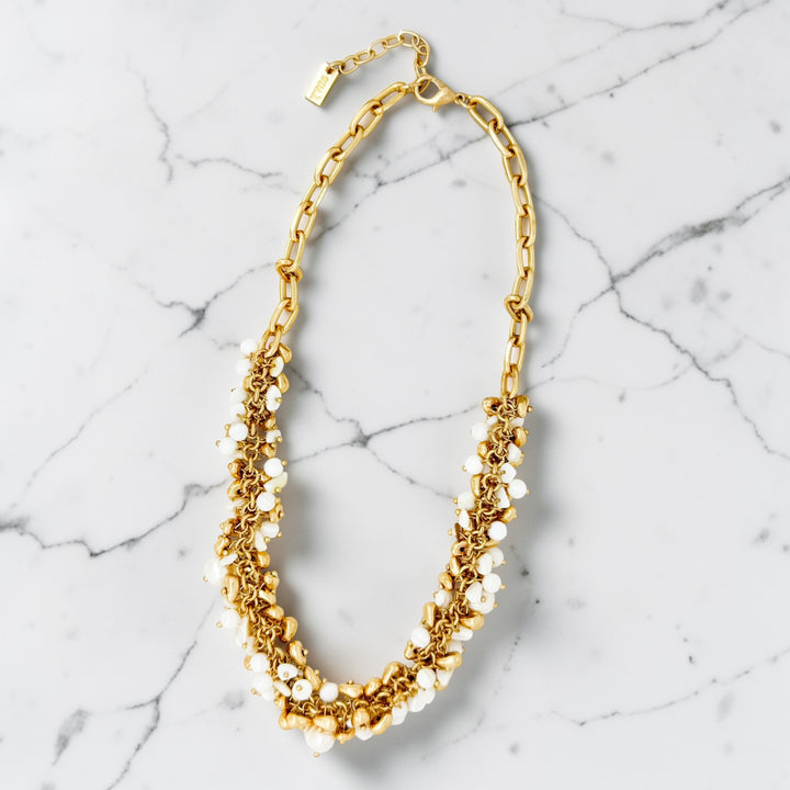 Envy Short Beaded Necklace Gold