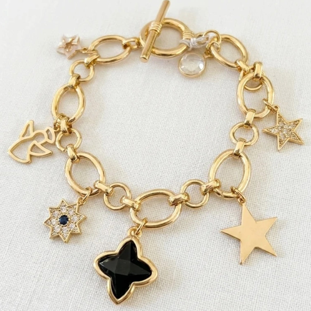 Envy Star Charm Bracelet Gold