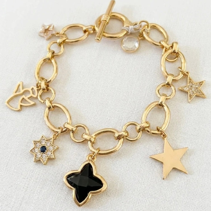 Envy Star Charm Bracelet Gold