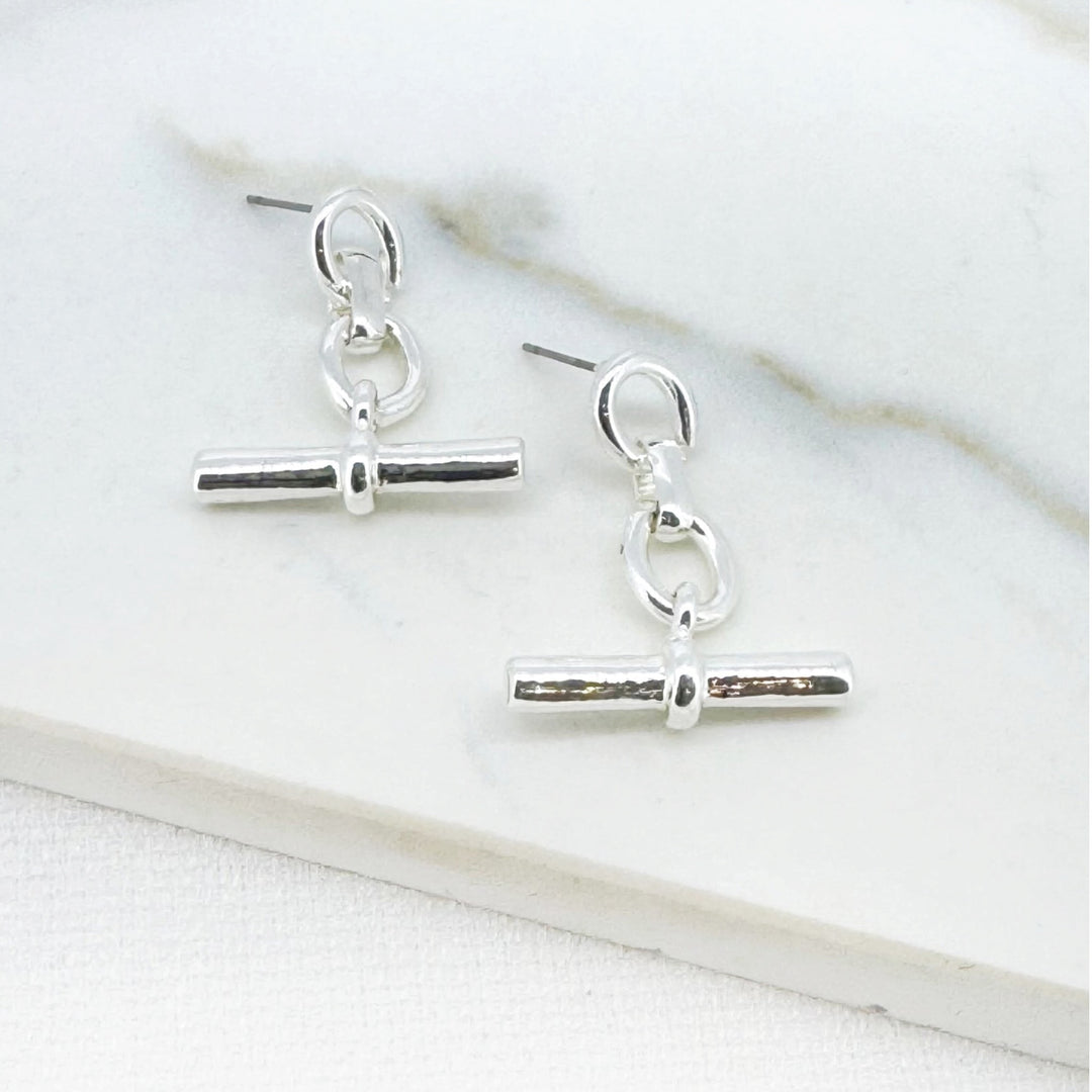 Envy T-Bar Dropper Earring Silver