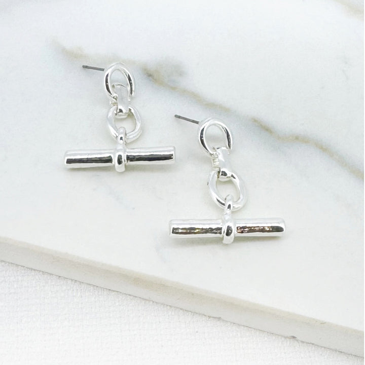 Envy T-Bar Dropper Earring Silver