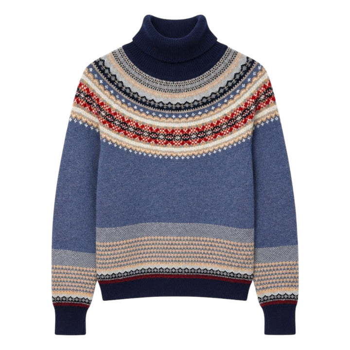 Eribé Alpine Roll Collar Sweater Blue Morning