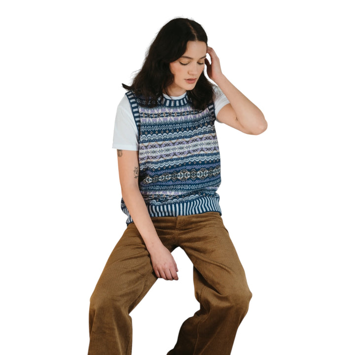Eribé Kinross Crew Neck Vest Sapphire