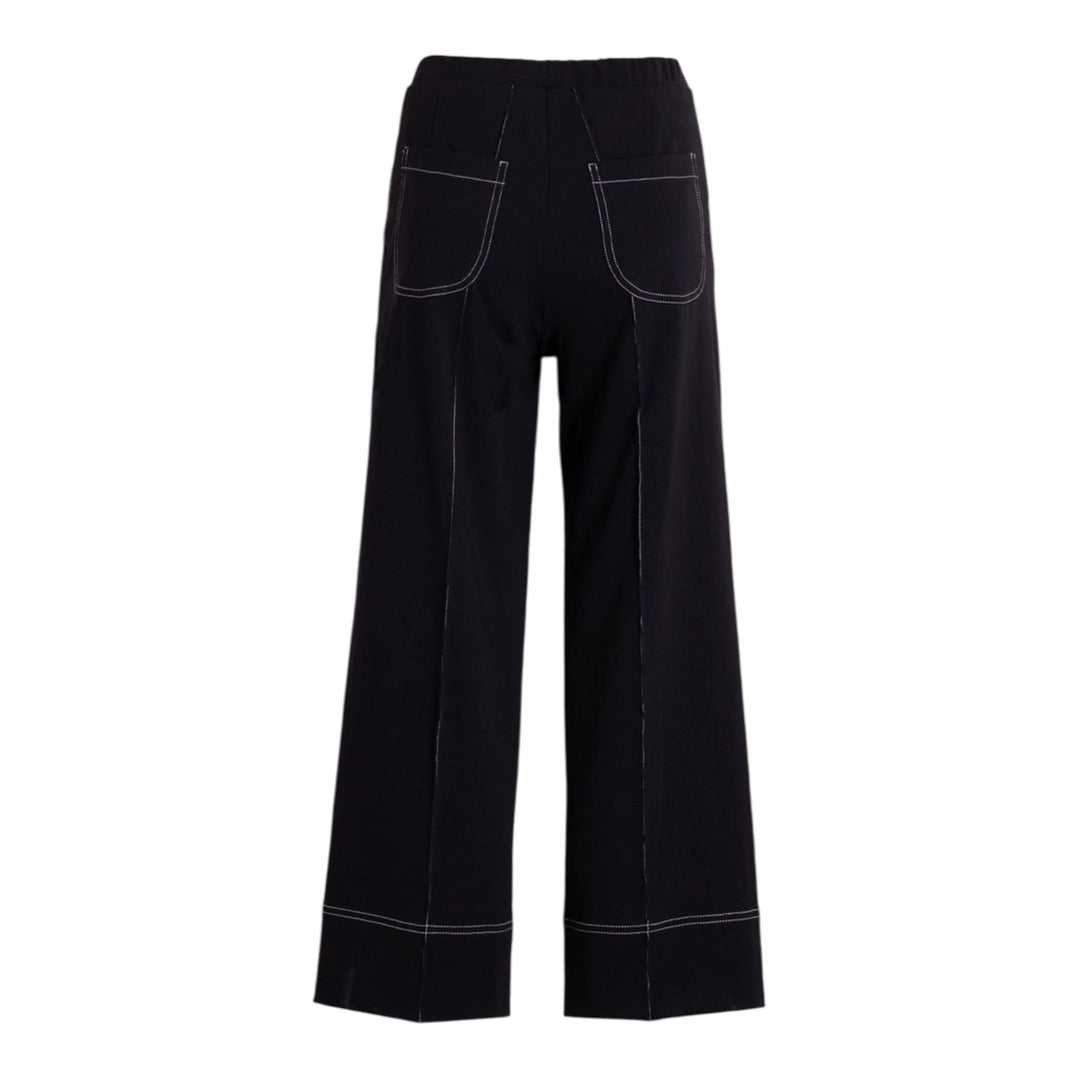 Vilagallo Beti Contrast Stitch Trouser Black