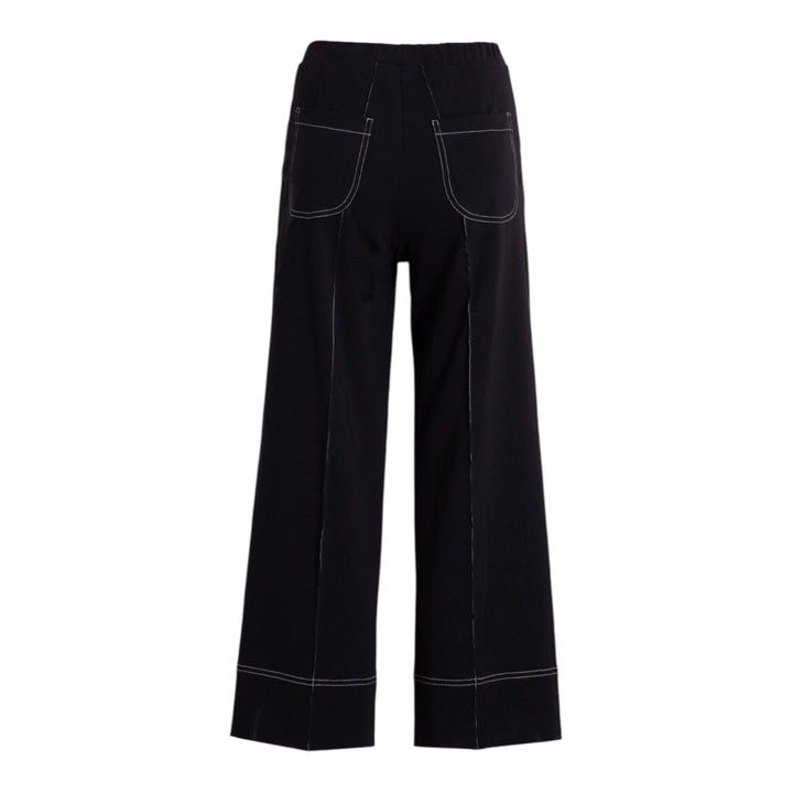 Vilagallo Beti Contrast Stitch Trouser Black