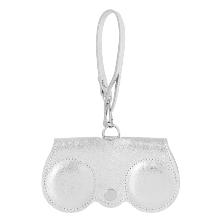 Leather Sunglasses Holder Silver
